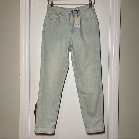 Nwt Topshop Moto Mom High Waisted Denim size US 4 - Picture 6 of 6